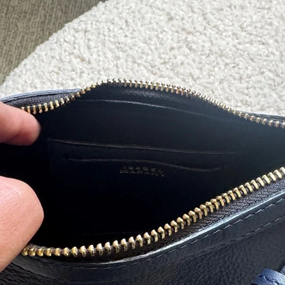 Isabel Marant Dark Blue Shoulder Bag with Gold Accents - Picture 6 of 10